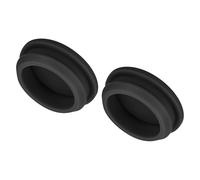 QUARKZMAN 2pz Tappi Fori Chiusura Scatto Silicone, Montaggio Dia 34.6mm/1.4" Larghezza Scanalatura Stretta 5mm Copertura Tenuta Pannello Rotondo per Passacavi Cucina Tappi Tenuta Neri