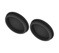 QUARKZMAN 2pz Tappi Fori Chiusura Scatto Silicone, Montaggio Dia 60,6mm/2,4" Larghezza Scanalatura Stretta 5mm Copertura Tenuta Pannello Rotondo per Passacavi Cucina Tappi Tenuta Neri