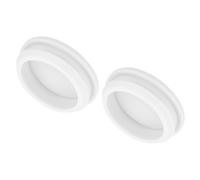 QUARKZMAN 2pz Tappi in Silicone per Foro Chiusura Scatto, 40,6mm/1,6" Dia Montaggio Larghezza Scanalatura Stretta 5mm Pannello Copertura Guarnizione Rotonda per Passacavi Tappi Tenuta Bianco