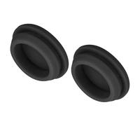 QUARKZMAN 2pz Tappo in Silicone per Fori, Montaggio Dia 27mm/1.1" Larghezza Scanalatura Stretta 2.5mm Tappi Copriforo Pannello Rotondo a Filo Gomma Impermeabili per Laboratorio, Nero