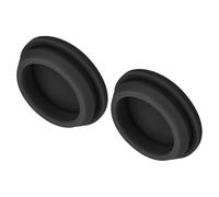 QUARKZMAN 2pz Tappo in Silicone per Fori, Montaggio Dia 30mm/1.2" Larghezza Scanalatura Stretta 2.5mm Tappi Copriforo Pannello Rotondo a Filo Gomma Impermeabili per Laboratorio, Nero