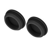 QUARKZMAN 2pz Tappo in Silicone per Fori, Montaggio Dia 32.6mm/1.3" Larghezza Scanalatura Stretta 5mm Tappi Copriforo Pannello Rotondo a Filo Gomma Impermeabili per Laboratorio, Nero