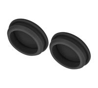 QUARKZMAN 2pz Tappo in Silicone per Fori, Montaggio Dia 38.6mm/1.5" Larghezza Scanalatura Stretta 5mm Tappi Copriforo Pannello Rotondo a Filo Gomma Impermeabili per Laboratorio, Nero