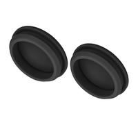 QUARKZMAN 2pz Tappo in Silicone per Fori, Montaggio Dia 44.6mm/1.8" Larghezza Scanalatura Stretta 5mm Tappi Copriforo Pannello Rotondo a Filo Gomma Impermeabili per Laboratorio, Nero