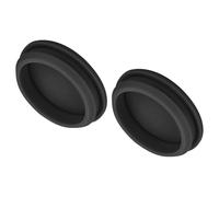 QUARKZMAN 2pz Tappo in Silicone per Fori, Montaggio Dia 48.6mm/1.9" Larghezza Scanalatura Stretta 5mm Tappi Copriforo Pannello Rotondo a Filo Gomma Impermeabili per Laboratorio, Nero