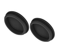 QUARKZMAN 2pz Tappo in Silicone per Fori, Montaggio Dia 52.6mm/2.1" Larghezza Scanalatura Stretta 5mm Tappi Copriforo Pannello Rotondo a Filo Gomma Impermeabili per Laboratorio, Nero