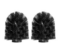 QUARKZMAN 2pz Testine di Ricambio per Spazzola WC 15mm, Spazzola WC a Forma di Palla Rotonda Pulizia delle Teste delle Spazzole Nero