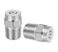 QUARKZMAN 2Pz Ugello per Lancia a Pressione, Punte Filettate in Acciaio Inossidabile, Ricambio Universale del Sottoscocca, Filettatura Maschio NPT 1/4 Pollice, Orifizio 0 Gradi 050