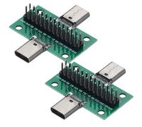 QUARKZMAN 2pz USB 3. 1 Tipo C Femmina a Femmina Prova Scheda con 26Pin PCB Scheda con Pin Intestazione per Test Dati dei Prodotti Elettronici Fai-da-Te