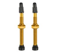 QUARKZMAN 2pz Valvole Tubeless 60mm Lega di Alluminio Valvola Tubeless Super Leggera Cappucci Valvola Colori Multipli Misure Adatti Maggior Parte Cerchi Tubeless Biciclette Coppia, Giallo