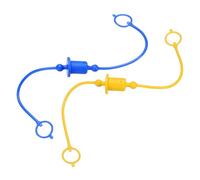 QUARKZMAN 2Set 1/4 Guarnizioni Idrauliche Kit Tappo Polvere e Spina, ISO-A Tappo Polvere Maschio & Spina Femmina Copertura Sgancio Rapido Accoppiatore Aria Copertura Porta, Blu/Giallo