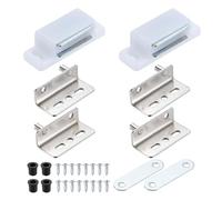 QUARKZMAN 2Set Cerniere Snodo, 40 x 26 mm Cerniere Pesanti Per Con Assale Nascosto Con Fermo Magnetica E Bussola Per Mobili Armadi Legno, Argento