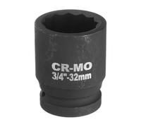 QUARKZMAN 3/4" da 12 Punte Set Bussole a Impatto 32mm Bussola Metrica per Dado Dell'Asse Fuso Chiavi a Bussola a Cricchetto Profondo per Riparazione Auto Facile Rimozione