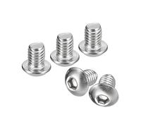 QUARKZMAN 3/8-16x1/2" Bottone Testa Viti Presa Cappuccio, 5pz 304 Acciaio Inox Fissaggio Bullone Esagonale Viti, Completo Filetto Viti Guida Esagonale