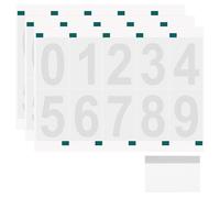 QUARKZMAN 3 Fogli/30 Numeri Rifrangenti Per Cassette Postali Esterni, Numeri Adesivi Autoadesivi In Vinile Da 3 Pollici Impermeabili Con Raschietto Per Segnaletica Porte Indirizzi, Bianco