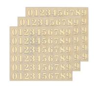 QUARKZMAN 3 Fogli 4,5mm/0,18 pollici Mini Adesivi Numerici, Adesivo Numerico 3D in Lega Autoadesivo 0-9 per Artigianato Scrapbooking Biglietti d'Auguri Decorazioni, Oro