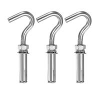QUARKZMAN 3 Pc M10 304 Acciaio Inossidabile Gancio Da Parete Per Calcestruzzo Bullone Di pansione Resistente Gancio A Coppa Aperto Standard Per Pareti In Calcestruzzo Mattoni Pietra