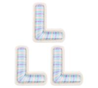 QUARKZMAN 3 Pcs Toppe In Ferro Per Lettere 3.8cm/1.5" Alfabeto L Toppe Lettere Ricamate 3D Piccole Applicazioni Alfabeto A-Z Per Fai Da Te Abiti Cappello Borsoni Jeans Giubbotti Colorate ;