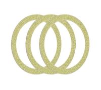 QUARKZMAN 3 Pezzi Anello Adattatore Magnetica, Kit di Conversione Universale per Caricabatterie Wireless Magnetica Anello Metallico Scintillante Adesivo per Custodia Telefono, Oro