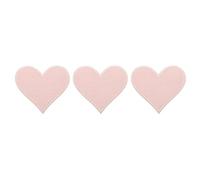 QUARKZMAN 3 Pezzi Cuore Patch Termoadesive Rosa Chiaro Toppe Ricamate Applicazione Toppe da Cucire per Riparazioni di Abbigliamento Borsa Cappello Decorazione, 2.7x2.8 Pollici
