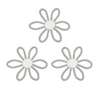 QUARKZMAN 3 Pezzi Decorarezioni Floreali A Parete Margherite, Decorarezioni Fiori Intrecciati Macramè Appesi Bohemien Colorati 20 Cm Per Camera Delle Bambine Casa Dormitorio Stanza Dei