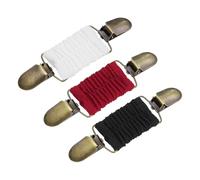 QUARKZMAN 3 Pezzi Fermagli Per Abito Clip Per Maglione Fermaglio Per Sciarpa Clip Stringiabito Per Donne Nero/Bianco/Rosso(Bronzo)
