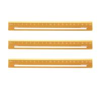 QUARKZMAN 3 Pezzi Rig Metallico Dritto 20cm Lega Di Alluminio Metrico Righelli Di Misurazione A Misura Strumenti Per Misurare Studio Lettura Aula Ufficio Oro ;