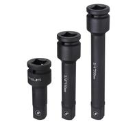 QUARKZMAN 3 Pezzi Set Di Prolunghe Per Prese Ad Impatto 3/4" Attacco Quadrato 100mm/150mm/200mm Lunghezza Asta In Acciaio CR-V Prolunga Adatta Per Prese Per Dado Ruota Colore Nero