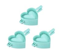 QUARKZMAN 3 Pezzi Stampo Per Ravioli A Forma Di Cuore, Stampo Per Ravioli In Plastica Facile Da Usare Per Pierogi Empanada Pasta Strumento Cucina Fai Da Te (L, Blu)