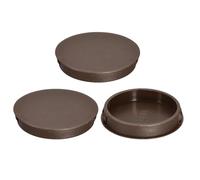 QUARKZMAN 3 Pz 60mm(2-3/8") Tappi Copriforo A Scatto Rotondo Per Pannello Incassato Per Inserto Di Mobili, Pannello Terminale, Marrone