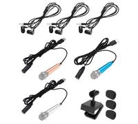 QUARKZMAN 3 Pz Mini Microfono, Mini Mic Piccolo Microfono Telefono Tipo C Mic Piccolo Microfono Staffa, Copertura in Spugna, Auricolari per Registrare la Voce del Telefono, Oro/Argento/Blu