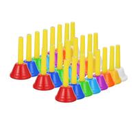 QUARKZMAN 3 Set Campanelle A Mano 8 Note Musicali Diatoniche Strumento Musicale Colorato Per Insegnamento Musicale Festa Coro Chiesa Compleanno Famiglia Matrimonio Feste Giallo/Colori Misti