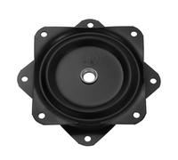 QUARKZMAN 3" Sgabello Girevole di Ricambio, Girevole a 360° Lazy Susan, Piastra di Montaggio Base Girevole a Sfera Semi-Quadrata per Poltrona Reclinabile o Tavolo, Nero (75x1mm)