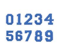 QUARKZMAN 30 Pezze Numeri Da Stirare, Numeri Da Stirare 1.5 Pollici Blu Piccoli Numeri Per Abbigliamento Ricami Per Vestiti Cappello Calze DIY