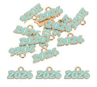 QUARKZMAN 30 Pezzi Charm Numero Smaltato 2026, Pendente Numero Anno Laurea Per DIY Braccialetti Orecchini Cappello Portachiavi Festa Laurea, Blu 18 x 9 mm