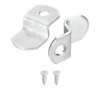 QUARKZMAN 30 Pz 1/4" Clip per Tela Spostata, Clip per Cornici per Immagini a Specchio a Forma di Z per Montaggio di Dipinti su Tela con 1 Foro di Montaggio con Viti, Argento