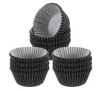 QUARKZMAN 300 Conta Rivestimenti per Cupcake, Pirottini Cupcake per Frittella Dimensioni Standard Cottura Antiaderenti per Feste Matrimoni Compleanni, Nero