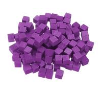 QUARKZMAN 300 Pezzi Di Cubetti Di Legno Per Artigianato, 1Cm Cubetti Di Legno Grezzo Quadrati Non Finiti Per Progetti Fai Da Te E Regali Personalizzati, Viola