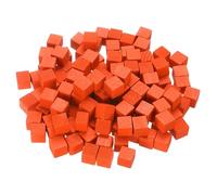 QUARKZMAN 300 Pezzi Di Cubetti Di Legno Per Artigianato, 1Cm Cubo Di Legno Massello Non Finito Blocco Quadrato Vuoto Per Progetti Fai Da Te Regali Personalizzati, Arancione