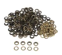 QUARKZMAN 300 Set Kit Occhielli in Metallo 10mm 2/5" Foro Occhielli per Teloni Piccolo Occhiello con Rondelle per Scarpe Vestiti Cintura Etichetta Borsa Tessuto Pelle Progetto, Bronzo