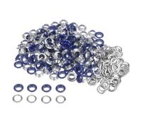 QUARKZMAN 300 Set Kit Occhielli in Metallo 8mm 3/10" Foro Occhielli per Teloni Piccolo Occhiello con Rondelle per Scarpe Vestiti Cintura Etichetta Borsa Tessuto Pelle Progetto, Blu Scuro
