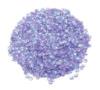 QUARKZMAN 3000Pz 4mm Paillettes Sfuse Concave rotondo Viola chiaro AB | 20g, con Foro Singolo, Plastica PVC Paillettes per Borse Uncinetto, per Cucito, Ricamo, Orecchini, Decorazione, DIY