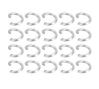 QUARKZMAN 300pz Anelli di Salto Aperti, 4,5mm O Ring in Acciaio Inossidabile, Ring Collegamento Anellini Aperti Anello Chiusura per Creazione Gioielli Riparazione Collana, Argento