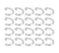 QUARKZMAN 300pz Anelli di Salto Aperti, 6mm O Ring in Acciaio Inossidabile, Ring Collegamento Anellini Aperti Anello Chiusura per Creazione Gioielli Riparazione, Argento