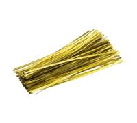 QUARKZMAN 300pz Cravatte in Carta Kraft, 8" Fascette per Sacchetti Riutilizzabili per Confezionare Torte da Forno, Caramelle, Caffè, Forniture per Bomboniere, Oro