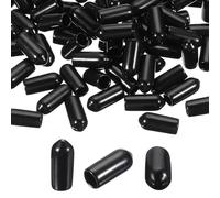 QUARKZMAN 300pz Ganci Pannelli Forati con Cappucci Protettivi Gomma, Gancio Pannelli Forati con Estremità Flessibili e Cappucci per Ganci per Lavastoviglie, Nero (15mm Lungo 5mm Id)