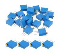 QUARKZMAN 30Pcs Potenziometro Regolabile Multigiro 100K Ohm, 3296W Regolazione Superiore Resistenza Variabile Ad Alta Precisione Per Regolazione Circuiti Di Precisione, Progetti