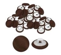 QUARKZMAN 30pz Bottone Rivestito in Tessuto Raso Bottoni da Cucito Rotondi con Gambo Bottoni Tondi Rivestiti Pulsanti per Smoking Abiti Sposa Camicetta Fai Da Te (12,5mm Marrone)