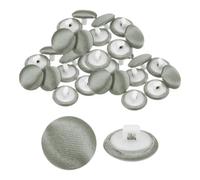 QUARKZMAN 30pz Bottone Rivestito in Tessuto Raso Bottoni da Cucito Rotondi con Gambo Bottoni Tondi Rivestiti Pulsanti per Smoking Abiti Sposa Camicetta Fai Da Te (12,5mm Grigio)