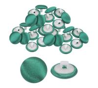 QUARKZMAN 30pz Bottone Rivestito in Tessuto Raso Bottoni da Cucito Rotondi con Gambo Bottoni Tondi Rivestiti Pulsanti per Smoking Abiti Sposa Camicetta Fai Da Te (12,5mm Verde)
